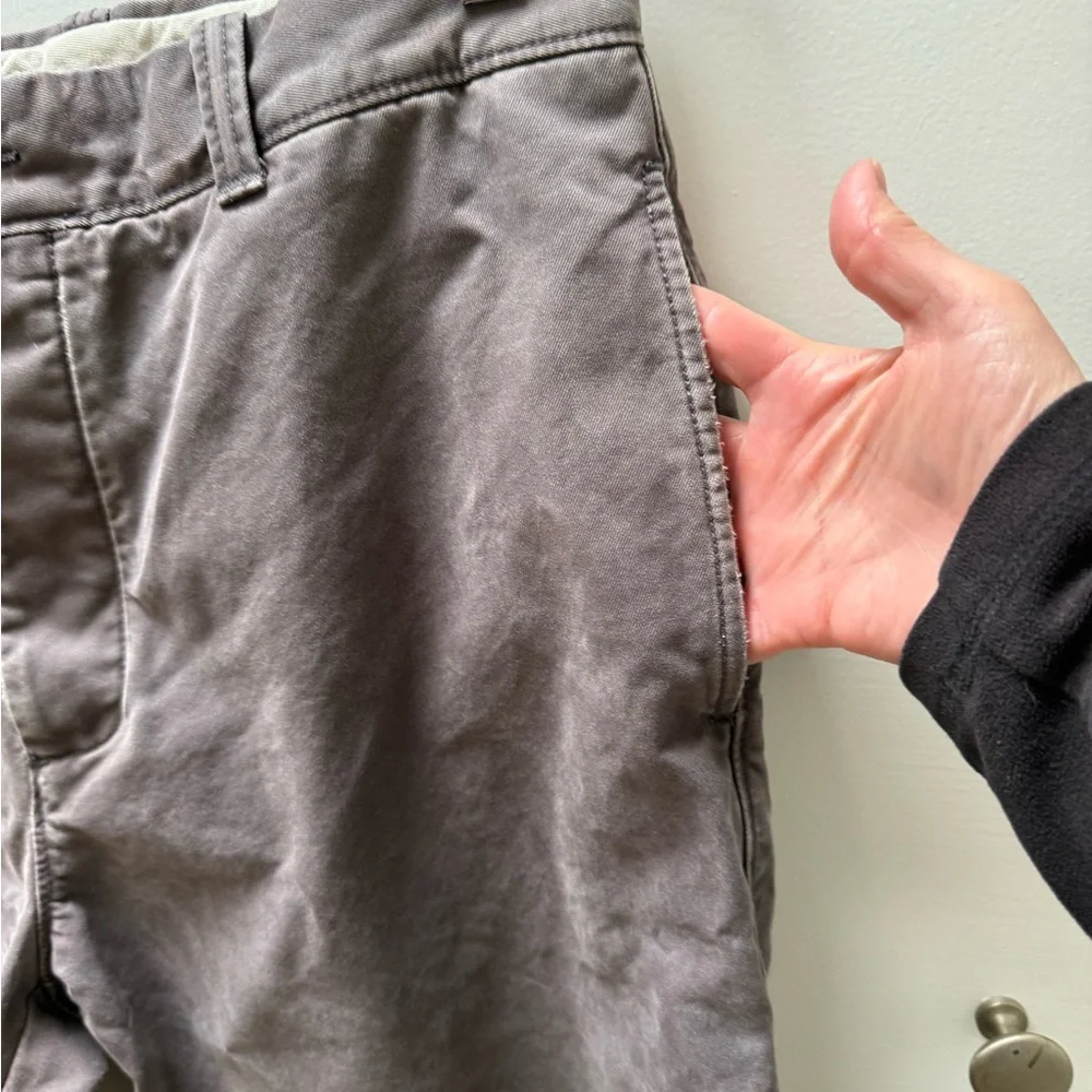 J. Crew Gray Button Fly 100% Cotton Chinos in Size 33x32